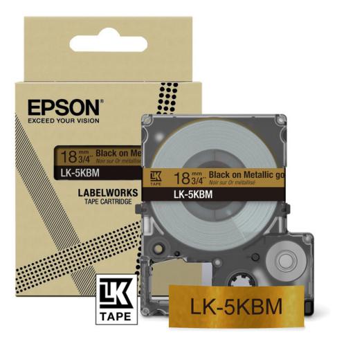 Epson Etiketten schwarz / gold (C53S672093 / LK5KBM)