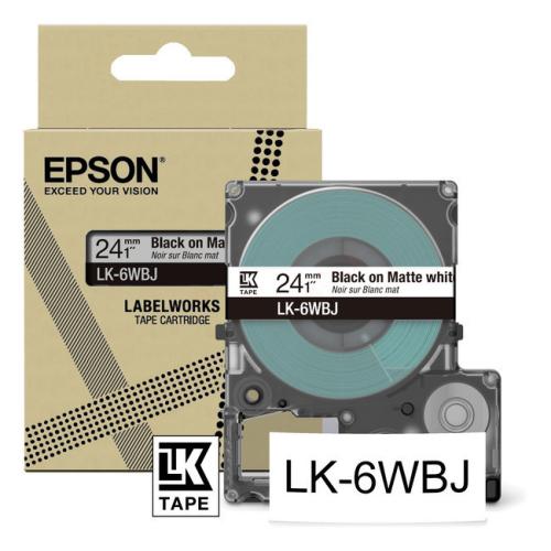 Epson Etiketten schwarz / weiss (C53S672064 / LK6WBJ)
