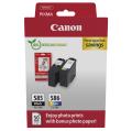 Canon Druckerpatrone / Fotopapier schwarz / Farbe (6205C004 / PG585CL586) (Doppelpack, Multipack)